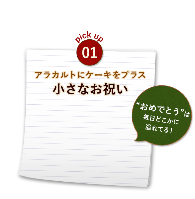 小さなお祝い